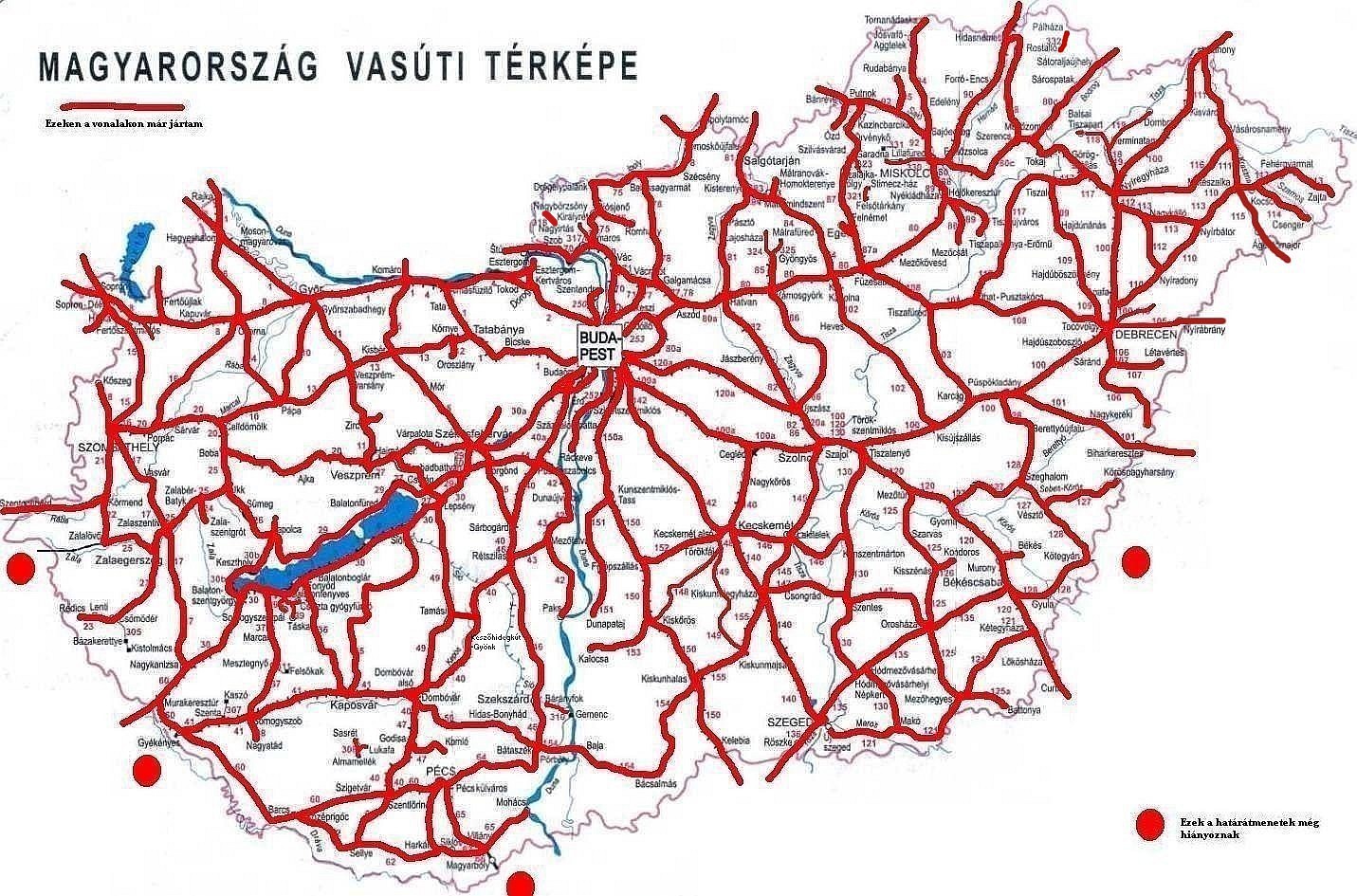 vasútvonal magyarország térkép Vonatozás a XX. században vasútvonal magyarország térkép